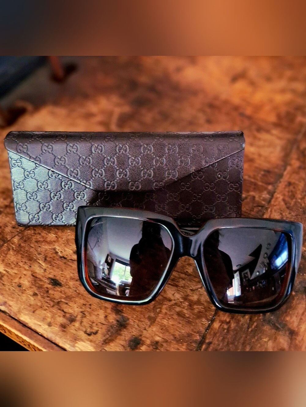 Gucci Tortoiseshell Square Sunglasses